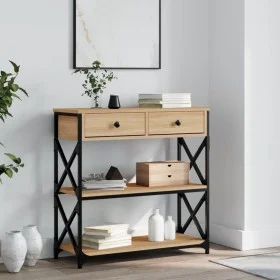 Mesa consola madera de ingeniería roble Sonoma 75x28x75 cm de , Mesas auxiliares - Ref: Foro24-834196, Precio: 82,68 €, Descu...