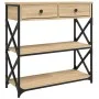 Mesa consola madera de ingeniería roble Sonoma 75x28x75 cm de , Mesas auxiliares - Ref: Foro24-834196, Precio: 82,68 €, Descu...