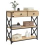 Mesa consola madera de ingeniería roble Sonoma 75x28x75 cm de , Mesas auxiliares - Ref: Foro24-834196, Precio: 74,89 €, Descu...