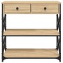 Mesa consola madera de ingeniería roble Sonoma 75x28x75 cm de , Mesas auxiliares - Ref: Foro24-834196, Precio: 74,89 €, Descu...