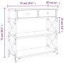 Mesa consola madera de ingeniería roble Sonoma 75x28x75 cm de , Mesas auxiliares - Ref: Foro24-834196, Precio: 74,89 €, Descu...