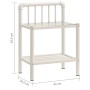 Mesita de noche metal vidrio blanco transparente 45x34,5x62,5cm de vidaXL, Mesitas de noche - Ref: Foro24-325098, Precio: 38,...