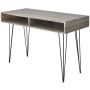 Escritorio con 2 compartimentos gris de vidaXL, Escritorios - Ref: Foro24-20136, Precio: 75,31 €, Descuento: %