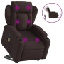 Sillón masaje eléctrico reclinable elevable tela marrón oscuro en Sillones | Comprar online en Foru.es