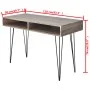 Escritorio con 2 compartimentos gris de vidaXL, Escritorios - Ref: Foro24-20136, Precio: 74,58 €, Descuento: %