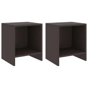 Mesitas de noche 2 uds madera de pino marrón oscuro 35x30x40 cm de vidaXL, Mesitas de noche - Ref: Foro24-322242, Precio: 49,...