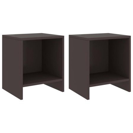 Mesitas de noche 2 uds madera de pino marrón oscuro 35x30x40 cm de vidaXL, Mesitas de noche - Ref: Foro24-322242, Precio: 49,...