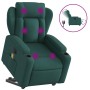 Sillón masaje eléctrico reclinable elevable tela verde oscuro en Sillones | Comprar online en Foru.es