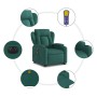 Sillón masaje eléctrico reclinable elevable tela verde oscuro en Sillones | Comprar online en Foru.es