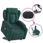 Sillón masaje eléctrico reclinable elevable tela verde oscuro en Sillones | Comprar online en Foru.es