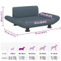 Cama para perros de tela gris oscuro 70x45x28 cm en Camas para perros | Comprar online en Foru.es
