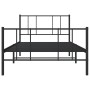 Estructura de cama con cabecero y estribo metal negro 80x200 cm de , Camas y somieres - Ref: Foro24-352489, Precio: 62,13 €, ...