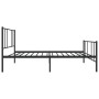 Estructura de cama con cabecero y estribo metal negro 80x200 cm de , Camas y somieres - Ref: Foro24-352489, Precio: 62,13 €, ...