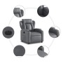 Sillón reclinable eléctrico de cuero sintético gris en Sillones | Comprar online en Foru.es