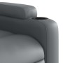 Sillón reclinable eléctrico de cuero sintético gris en Sillones | Comprar online en Foru.es