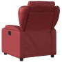 Sillón reclinable eléctrico de cuero sintético rojo tinto en Sillones | Comprar online en Foru.es