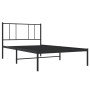 Estructura de cama con cabecero metal negro 80x200 cm de , Camas y somieres - Ref: Foro24-352471, Precio: 60,88 €, Descuento: %