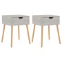 Mesitas de noche 2 uds madera de ingeniería gris hormigón de vidaXL, Mesitas de noche - Ref: Foro24-326804, Precio: 89,78 €, ...
