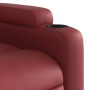 Sillón reclinable eléctrico de cuero sintético rojo tinto en Sillones | Comprar online en Foru.es
