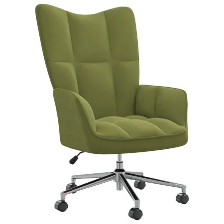 Silla de relajación de terciopelo verde claro de , Sillones - Ref: Foro24-328164, Precio: 112,05 €, Descuento: %