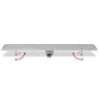 Stainless steel bubble linear shower drain 930x140 mm by vidaXL, Drains - Ref: Foro24-142193, Price: 50,17 €, Discount: %
