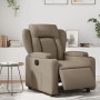 Sillón reclinable eléctrico de cuero sintético color capuchino en Sillones | Comprar online en Foru.es