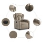 Sillón reclinable eléctrico de cuero sintético color capuchino en Sillones | Comprar online en Foru.es