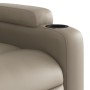 Sillón reclinable eléctrico de cuero sintético color capuchino en Sillones | Comprar online en Foru.es