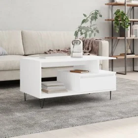 White plywood coffee table 90x49x45 cm by , Coffee table - Ref: Foro24-831020, Price: 72,81 €, Discount: %