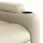 Sillón de masaje reclinable eléctrico cuero sintético crema en Sillones | Comprar online en Foru.es