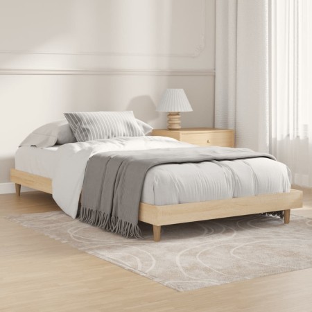 Estructura de cama madera de ingeniería roble Sonoma 100x200 cm de , Camas y somieres - Ref: Foro24-832056, Precio: 81,05 €, ...