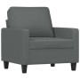 Sillón con taburete tela gris oscuro 60 cm de , Sofás - Ref: Foro24-3201030, Precio: 206,60 €, Descuento: %