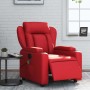 Sillón de masaje reclinable eléctrico de cuero artificial rojo en Sillones | Comprar online en Foru.es