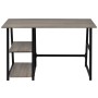 Escritorio con 2 estantes gris y roble de vidaXL, Escritorios - Ref: Foro24-20137, Precio: 107,45 €, Descuento: %