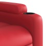 Sillón de masaje reclinable eléctrico de cuero artificial rojo en Sillones | Comprar online en Foru.es