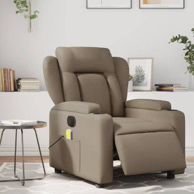 Sillón reclinable de masaje eléctrico cuero sintético capuchino en Sillones | Comprar online en Foru.es