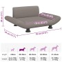 Cama para perros de tela gris taupe 70x45x28 cm en Camas para perros | Comprar online en Foru.es
