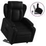 Sillón reclinable elevable cuero artificial negro en Sillones | Comprar online en Foru.es