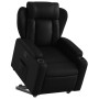 Sillón reclinable elevable cuero artificial negro en Sillones | Comprar online en Foru.es