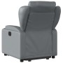 Sillón reclinable elevable cuero artificial gris en Sillones | Comprar online en Foru.es