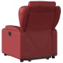 Sillón reclinable elevable cuero artificial rojo tinto en Sillones | Comprar online en Foru.es