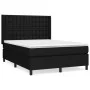 Box spring bed with black fabric mattress 140x200 cm by , Beds and slatted bases - Ref: Foro24-3131755, Price: 519,34 €, Disc...