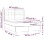 Box spring bed with black fabric mattress 140x200 cm by , Beds and slatted bases - Ref: Foro24-3131755, Price: 519,34 €, Disc...