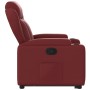 Sillón reclinable elevable cuero artificial rojo tinto en Sillones | Comprar online en Foru.es