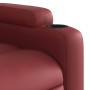 Sillón reclinable elevable cuero artificial rojo tinto en Sillones | Comprar online en Foru.es