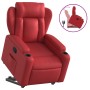 Sillón reclinable elevable cuero artificial rojo en Sillones | Comprar online en Foru.es