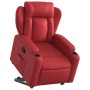 Sillón reclinable elevable cuero artificial rojo en Sillones | Comprar online en Foru.es