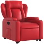 Sillón reclinable elevable cuero artificial rojo en Sillones | Comprar online en Foru.es