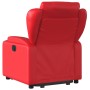 Sillón reclinable elevable cuero artificial rojo en Sillones | Comprar online en Foru.es