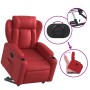 Sillón reclinable elevable cuero artificial rojo en Sillones | Comprar online en Foru.es